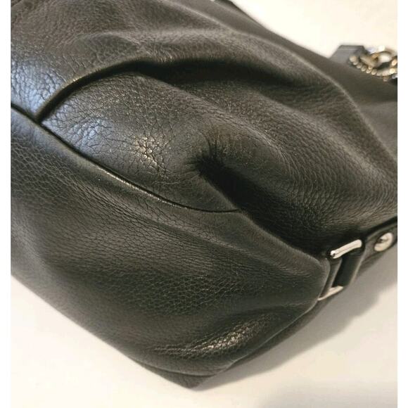 Coach Brooke Bag Purse Satchel Black Pebbled Leather Silver Chain F17165 *Read - Picture 8 of 14